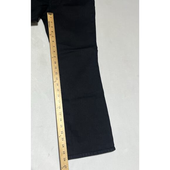 Madewell Kick Out Crop Jeans Womens 30 Black Rinse Wash Mid Rise Denim - Picture 6 of 10